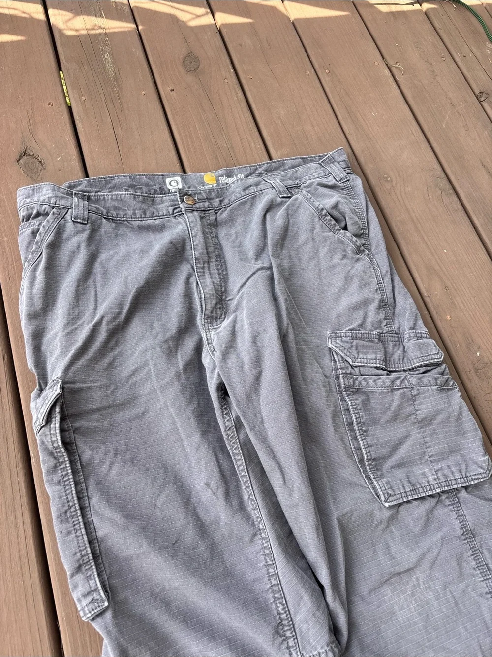 Carhartt Force Mens 40x32 Grey Relaxed Fit Cargo Pants